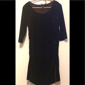 White House Black Market Black velvet dress XL